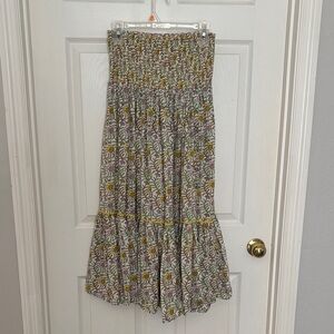 Ditsy Floral Boho Maxi Skirt Sun Dress